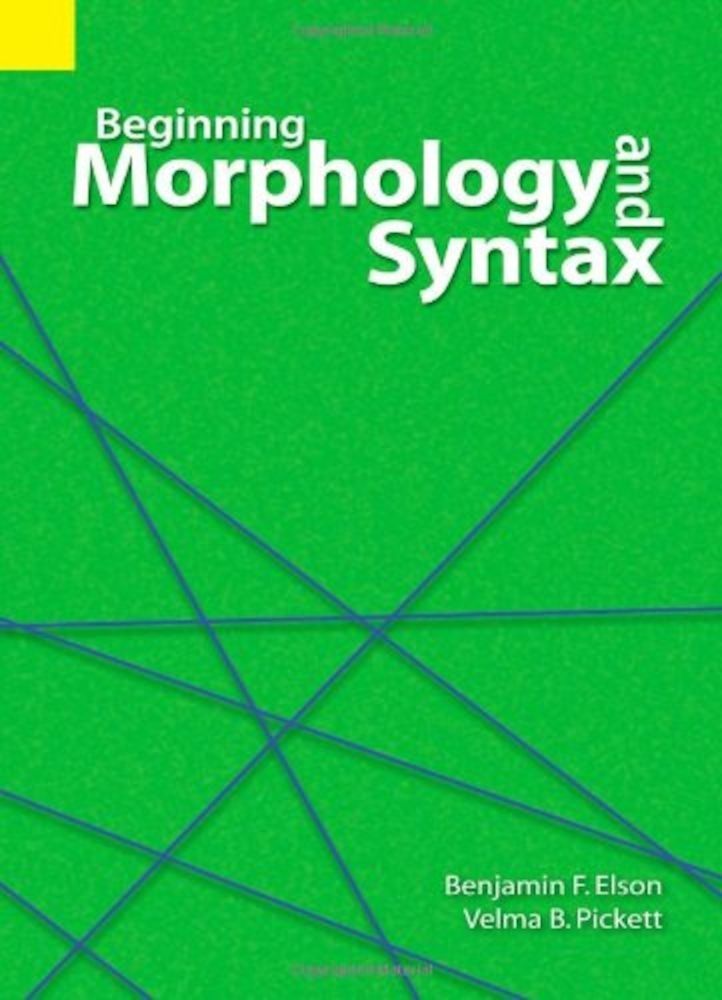 Beginning Morphology and Syntax, Paperback fotografia produsului