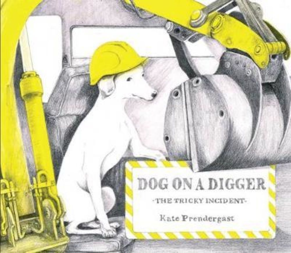 Dog On A Digger fotografia produsului