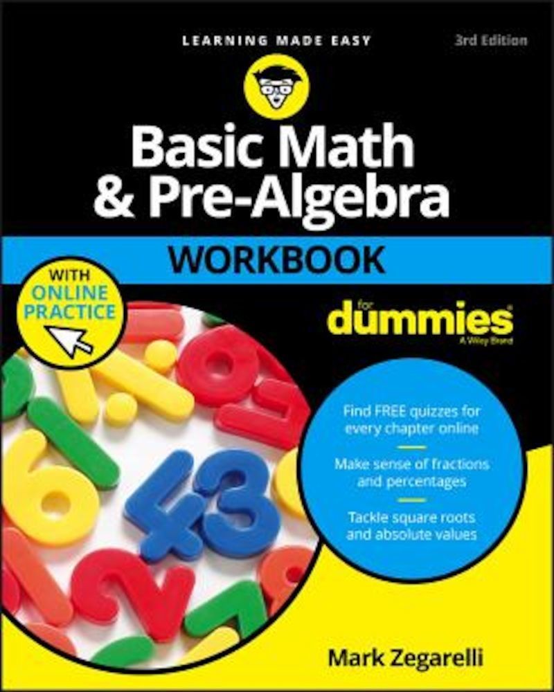 Basic Math and Pre-Algebra Workbook for Dummies, Paperback fotografia produsului