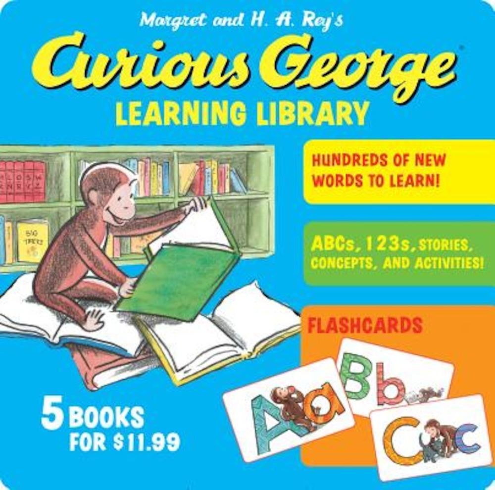 Curious George Learning Library 'With Flash Cards', Paperback fotografia produsului