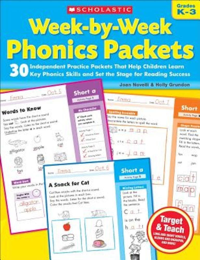 Week-By-Week Phonics Packets: Grades K-3, Paperback фото продукта