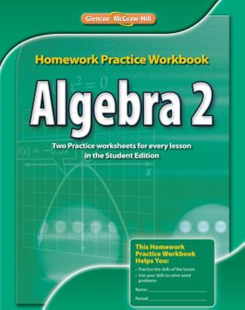 Algebra 2 Homework Practice Workbook, Paperback fotografia produsului