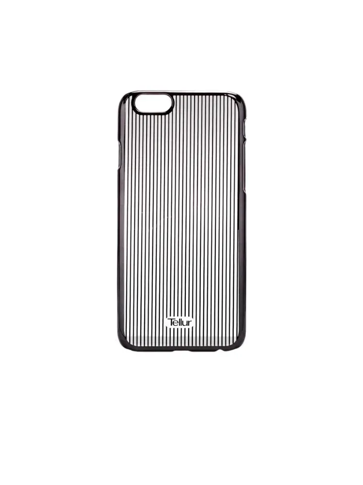 Carcasa pentru Iphone 6/6S  Tellur TLL113351, decupaje exacte, linii verticale Negre, plastic rezistent, Negru fotografia produsului