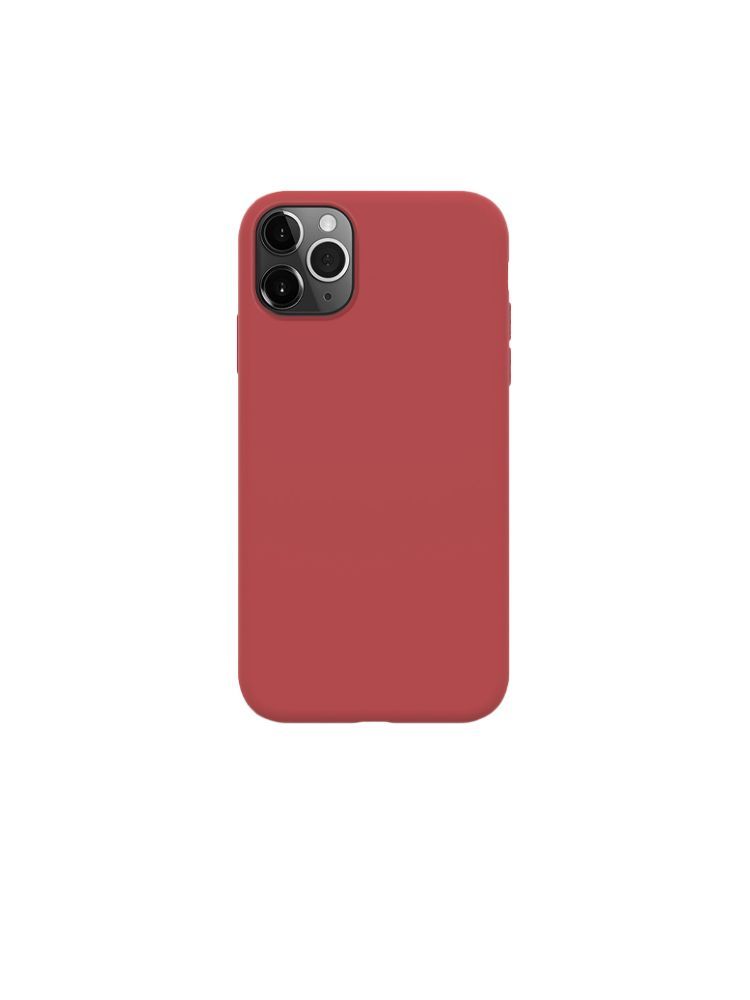 Husa silicon Soft Slim iPhone 11 Pro Max Lemontti LEMSSXIPMSRD, rezistenta la socuri, rezistenta la zgarieturi, TPU silicon, Rosu fotografia produsului