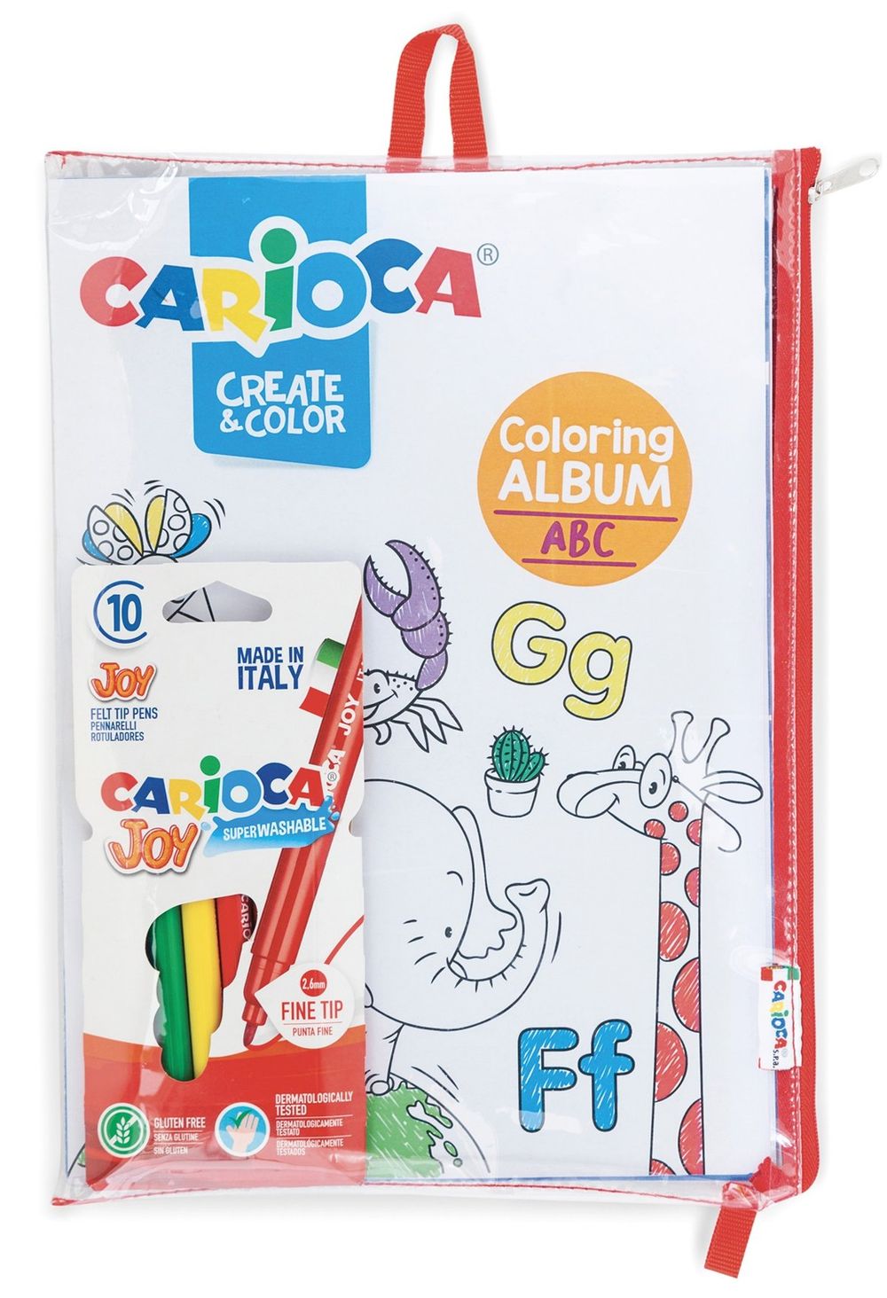 Set articole creative, cu album pentru colorat Carioca Create and Color - ABC and Number fotografia produsului