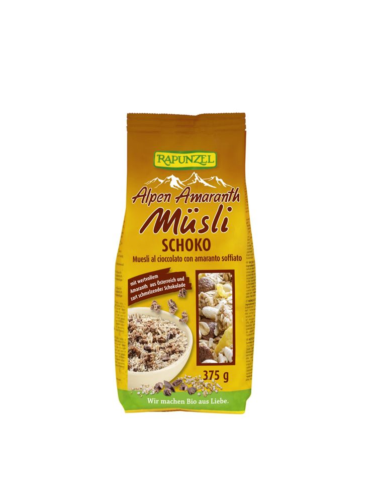 Musli Ecologic Rapunzel cu Amarant si Ciocolata, 375 g fotografia produsului