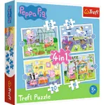 Puzzle 4 in 1 Peppa Pig, 71 piese fotografia produsului