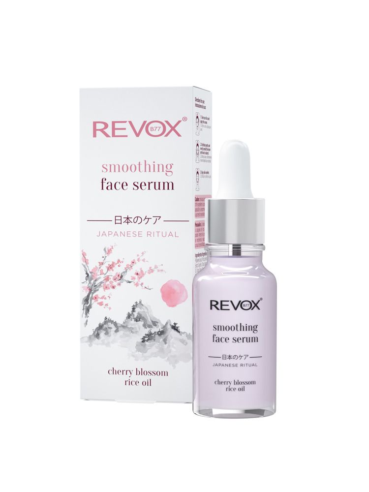Ser antirid cu efect de netezire Revox, Japanese Ritual, Smoothing Face Serum, cu floare de cires japoneza, 20 ml fotografia produsului View 2 L