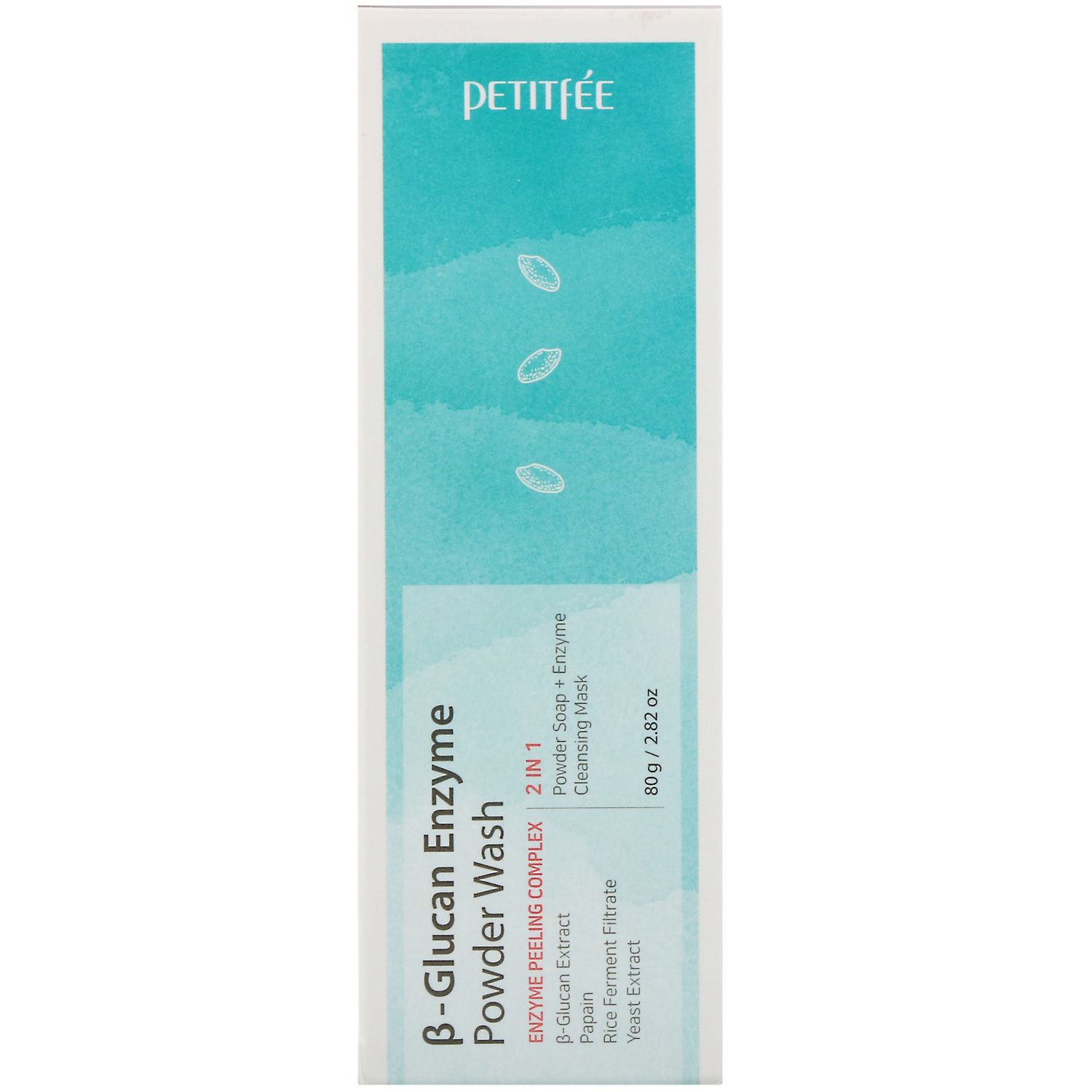 Pudra de curatare cu enzime Petitfee, Powder Wash B-Glucan Enzyme, 80 g fotografia produsului View 3 L