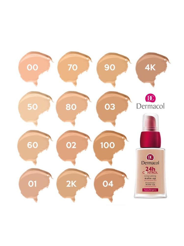 Fond de ten Dermacol, 24 H Control Make-up, cu Q10, nr. 01, 30 ml fotografia produsului View 2 L