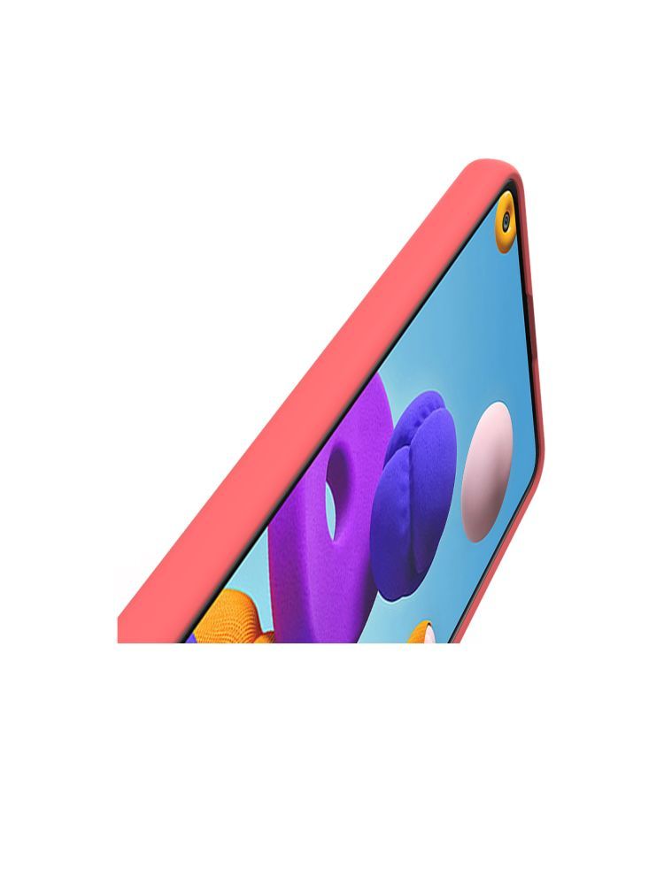Husa silicon Soft Slim Samsung Galaxy A21s Lemontti LEMSSA21SSRD, rezistenta la socuri, rezistenta la zgarieturi, TPU silicon, Rosu fotografia produsului View 4 L