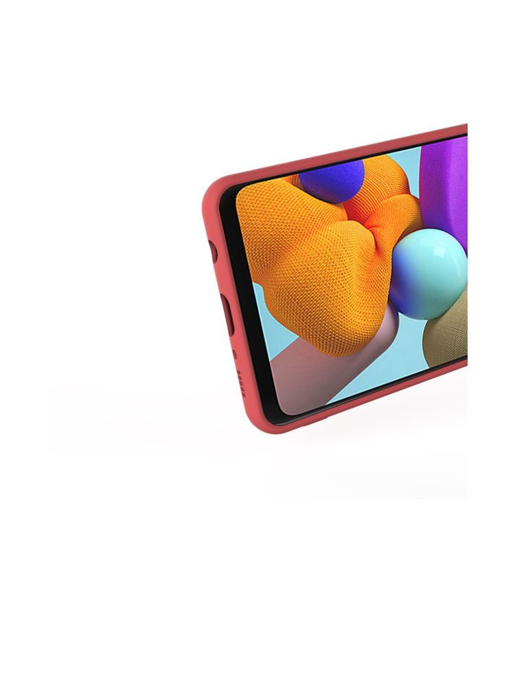 Husa silicon Soft Slim Samsung Galaxy A21s Lemontti LEMSSA21SSRD, rezistenta la socuri, rezistenta la zgarieturi, TPU silicon, Rosu fotografia produsului View 5 L