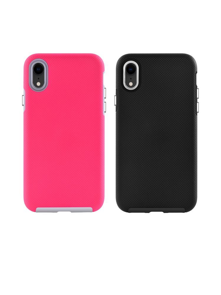 Carcasa KimKong iPhone XR Devia DVKSIP61RR, rezistenta la socuri, rezistenta la zgarieturi, TPU silicon + policarbonat, Roz fotografia produsului View 2 L