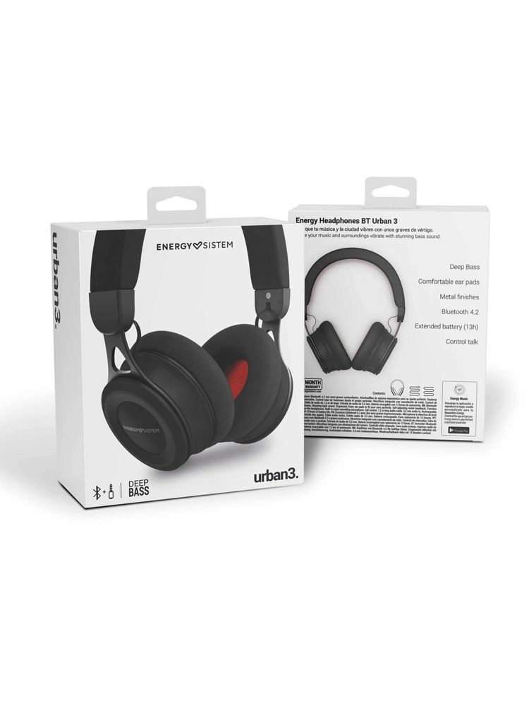 Casti Energy Sistem 447145, over the ear, bluetooth, 13 h, Negru fotografia produsului View 4 L