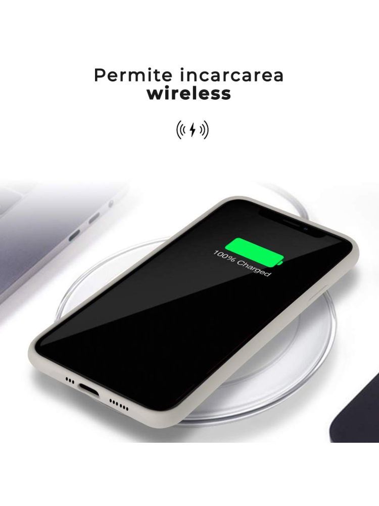 Husa Liquid Silicon iPhone 11 Pro Lemontti LEMCLSXIPST, rezistenta la socuri, protectie 360 grade, TPU silicon, Gri fotografia produsului View 7 L