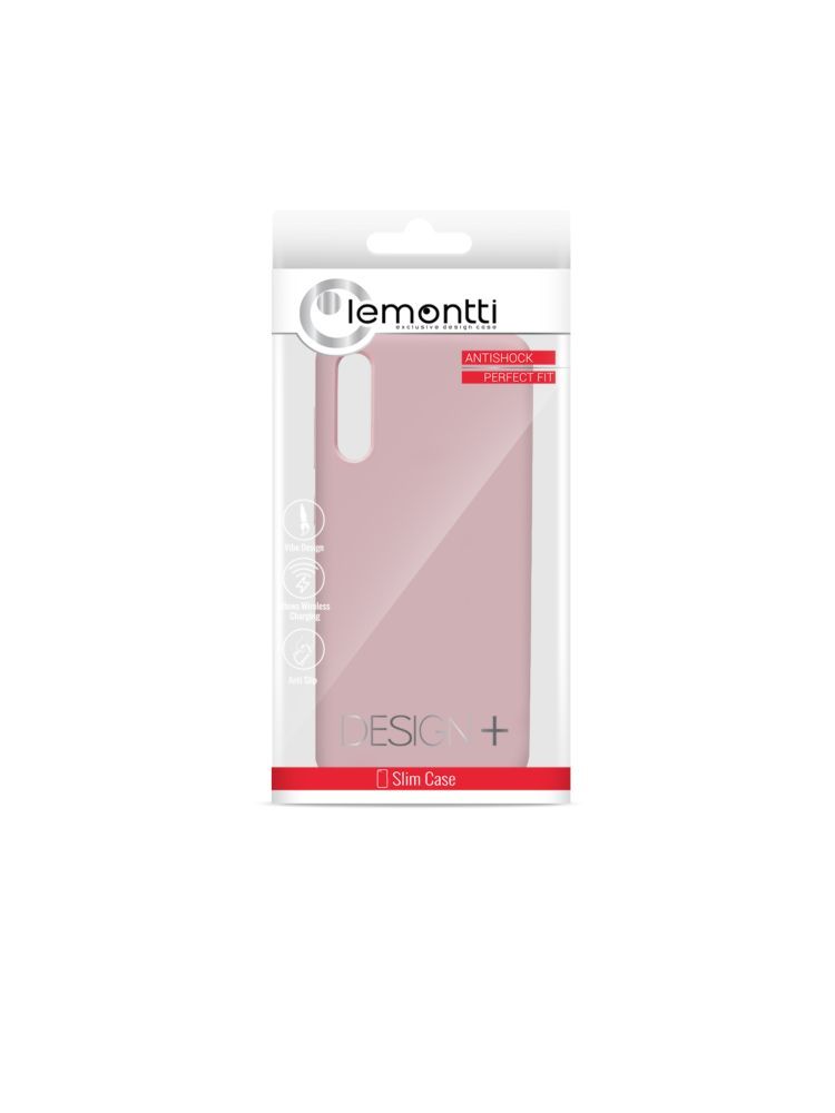 Husa Liquid Silicon Samsung Galaxy A70 Lemontti LEMCLSA70PS, rezistenta la socuri, protectie 360 grade, TPU silicon, Roz fotografia produsului View 3 L